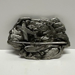 VtG 1977 Bergamot Brass works Y-39 Airplanes Belt Buckle Cessna Piper Aviation - Picture 1 of 8