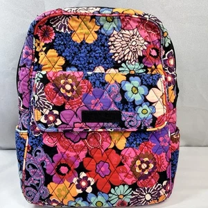 VERA BRADLEY FIESTA FLORAL CAMPUS BACKPACK QUILTED - Picture 1 of 14