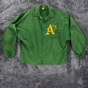 Chaqueta cortavientos vintage Russell Mills Oakland años 80 nailon béisbol M EE. UU. - Imagen 1 de 14