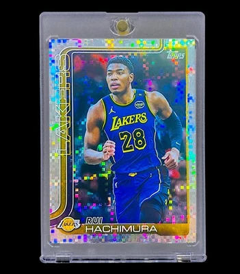RUI HACHIMURA RARE CHECKERBOARD REFRACTOR SILVER Holo SP Non Auto - LAKERS - Image 1 of 4