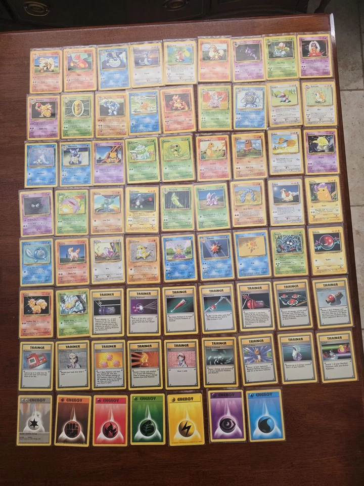 COMPLETE Unlimited  Pokemon BASE Set  70 Card UNCOM/COM Non-Holo - Unplayed - Image 1 of 1