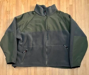 Cabelas Jacket Green Polartec Fleece Full Zip Hunting Outdoor Heavyweight -3XL - Picture 1 of 12