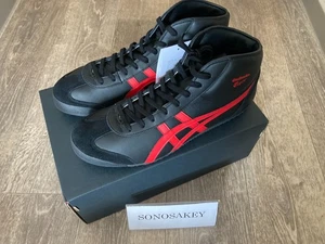 Onitsuka Tiger MEXICO Mid Runner 1183B577 001 NEGRO/ROJO CLÁSICO Nuevo en Caja - Imagen 1 de 14