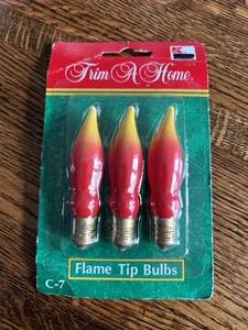 Vintage Weihnachten Trim a Home Flammenspitze Glühbirnen - C-7, 120 Volt - - Bild 1 von 2