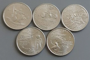 2002  States– Set 5 Coin. Ohio. Louisiana. Mississippi. Indiana. Tennessee.  - Picture 1 of 2