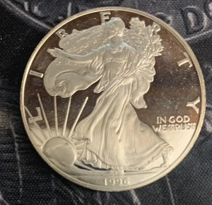 1996 American Silver Eagle 1 oz Silver Proof - Picture 1 of 2