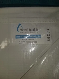 BestBath Commercial Shower Curtain/Liner 66X74" -US Made-Weighted-Antimicrobial - Picture 1 of 4