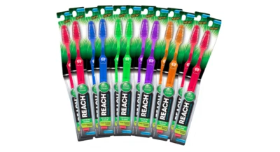 VIC_SPACE1 Firm Toothbrush Full Head Hard Brushes Deep Clean Angled Neck Cleaning 12 Pack