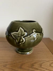 Dartmouth Pottery Vintage Vase - Grapevine Design Olive Green Pattern No. 240 - Picture 1 of 6