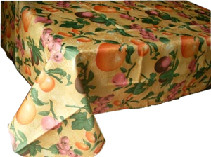 Erntedank Polyester Stoff Tischdecke Früchte Ernte Mehrfarbig Dünn Verschiedene Größen - Bild 1 von 10