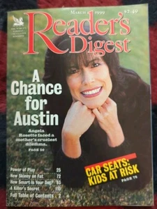 Readers Digest March 1999 Angela Rosette Drama Adventure Mind Body Cars Dogs Etc - Picture 1 of 19