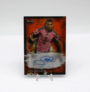 2024 Topps Finest MLS Orange Refractor Auto 18/25 Sergio Busquets Inter Miami - Picture 1 of 2