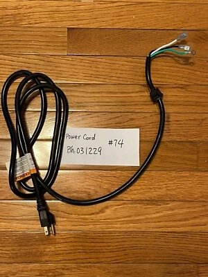 Power Cord p/n 031229 For Proform Carbon TL PFTL597205 Treadmill #74 - Image 1 of 2