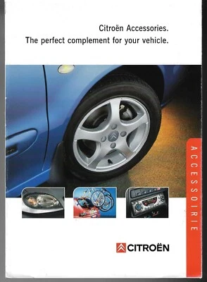 Citroen Accessories 2000-2001 UK Market Foldout Brochure Saxo Xsara Picasso C5 - Image 1 of 2