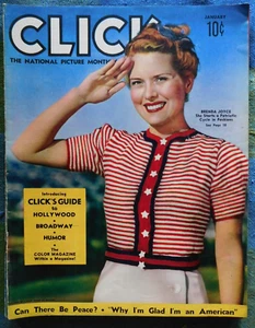 CLICK MAGAZIN Bild monatlich Januar 1940 Kriegskarte Cafe Society Ann Miller Manville - Bild 1 von 2