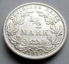 (971) RARE GERMANY EMPIRE 1/2 MARK SILVER COIN 1915 A  -  0.900 SILVER