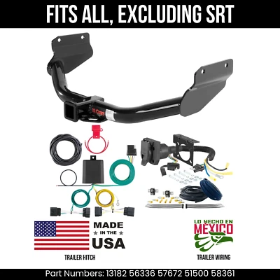 Engate de reboque Dodge Durango para 14-24 com fiação de 7 pinos Excl SRT Curt 6K 2" reboque - Imagem 1 de 4