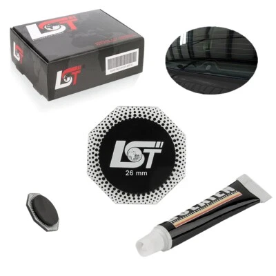 Echtglas Heckscheibenwischer Abdeckung Stopfen Verschlussstopfen 26mm für VW - Bild 1 von 4