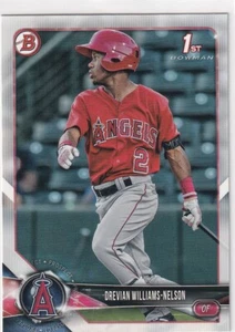 2018 BOWMAN 1ST RC DREVIAN WILLIAMS-NELSON LOS ANGELES ANGELS FIRST (QTY) S4447 - Picture 1 of 2