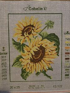 Printed needlepoint Tapestry Sunflowers Canvas Only 8x10 Inch 43102 Gobelin L