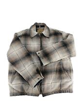 Vintage Woolrich 60s 70s Wool Plaid Sherpa Lined Jacket Size Large Made in USA