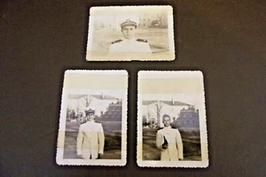 Set of Three Vintage Black & White Photos Young Man In Uniform - Picture 1 of 5