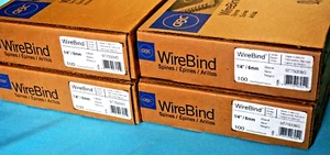 GBC WireBind Binding Spines 1/4" 6mm 350 Total - 200 Black - 150 White NEW - Picture 1 of 5