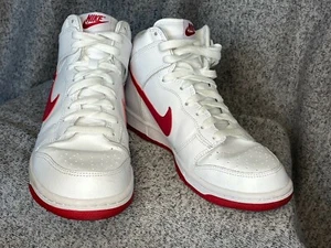 Nike Dunk SB high Men's 8.5 shoes White and Red classics - Picture 1 of 12