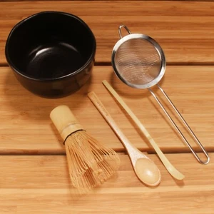 BambooMN Brand - Matcha Tea Set - Five-Piece Set - Black - Picture 1 of 7