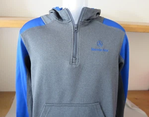 New Rare Mercedes Benz Staff Pullover Jacket Black Blue 1/4 Zip Size Small - Picture 1 of 7