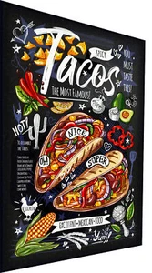 Leinwand Gastro Tacos Speisekarte Bilder Wandbilder - Hochwertiger Kunstdruck - Bild 1 von 10