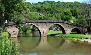 Fototapete - Steinbrücke - (5326) - Vlies - Tapete - See Fluss grün in XXL - Bild 1 von 1
