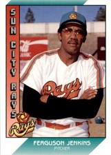 1991 Pacific Senior League Fergie Jenkins . Sun City Rays #108