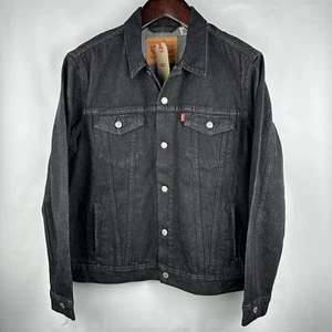 Levis Men's Denim Trucker Jacket Biker Rocker Jean  - "IRREGULAR" - Black - L - Picture 1 of 22
