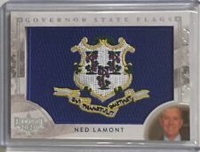 GOVERNOR NED LAMONT 2020 LEAF SP DECISION CONNECTICUT STATE FLAG RELIC CARD