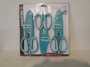 Sabatier Edgekeeper 10 In 1 Multipurpose Scissors 3 pc set W/ Sharpening Holders - Picture 1 of 2