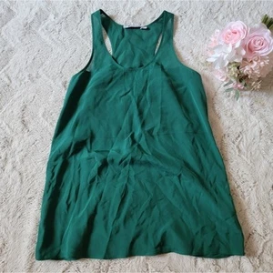 T Alexander Wang 100% Silk Spring Green Sleeveless Semi Transparent Blouse Sz XS - Picture 1 of 13
