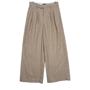 Banana Republic Womens High Rise Wide leg Italian Herringbone Pants Size 2 NEW - Picture 1 of 9