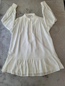 Elizabeth and James Dress Womens XSmall White Long Sleeve Tunic Coastal - Picture 1 of 8