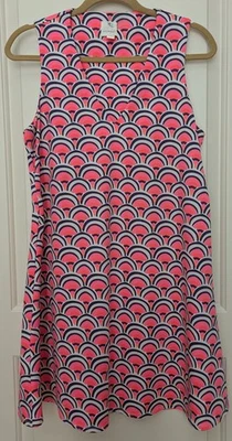 Vestido Para Mujer JB Julie Brown NYC Retro Moderno Rosa Estampado Geométrico Sin Mangas M Foto 1 de 4