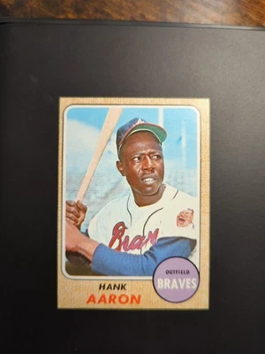 1968 Topps - Hank Aaron No110 Braves почти как новая - Изображение 1 из 4