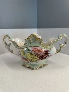 Antique Hand Painted Porcelain Jardiniere - Picture 1 of 17