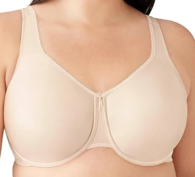 Sujetador con aros sin costuras figura completa 40DD Wacoal (855192), arena nuevo con etiquetas Foto 1 de 4