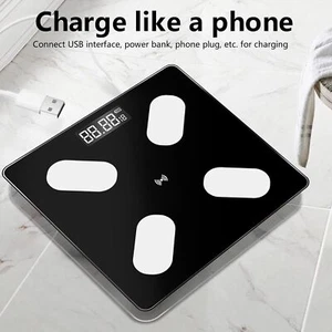 Body Fat Scale 180kg Bluetooth Smart Bmi USB Charging Digital Weight Scale - Picture 1 of 7