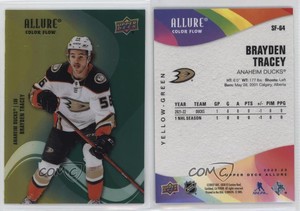 2022 Upper Deck Allure Color Flow Yellow Green Brayden Tracey #SF-64 Rookie RC