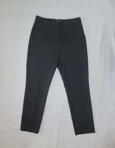 Reiss Hayes Slim Leg Trousers Womens 6 Black Wool Blend Business Casual - Picture 1 of 18