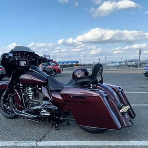 No Cutout Mysterious Red Sunglo Extended Saddlebag Bottoms 2014+ Harley Touring - Picture 1 of 6