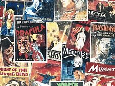 Horrorfilm Stoff, Poster, Retro, Dracula, Vampir, Gothic, Zombie, Filme
