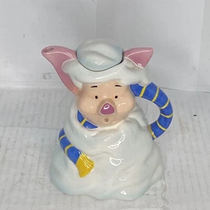Rare Disney Showcase Large Paul Cardew Character Teapot Winter Piglets Head - Picture 1 of 5