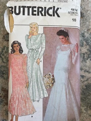 Butterick 4414 sewing pattern Mermaid Bridal Gown Bridesmaid Mother-Of-Bride 10 - Image 1 of 2